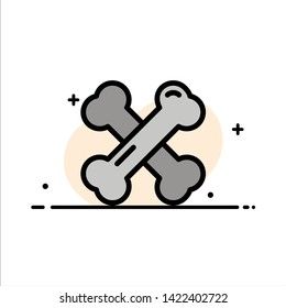 Bone Health, Calcium, Healthy Bones, Rheumatism  Business Flat Line Filled Icon Vector Banner Template
