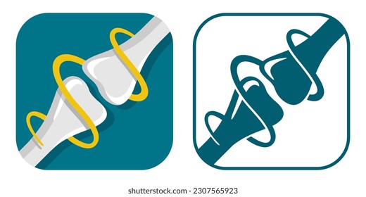 Bone Health - Calcium and Vitamin D3 Isolated flat square vector icon