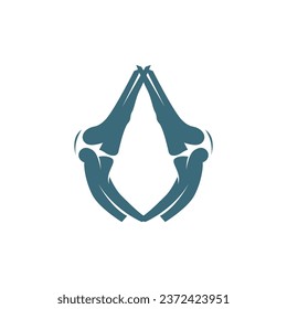 Bone Health Logo Simple Illustration Silhouette Template Vector Design