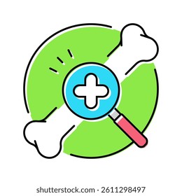 bone health osteoporosis bone color icon vector. bone health osteoporosis bone sign. isolated symbol illustration