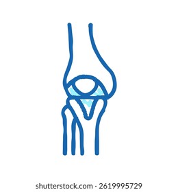 Hueso humano doodle icono bosquejo Vector. Hueso humano signo. Ilustración de símbolo aislado