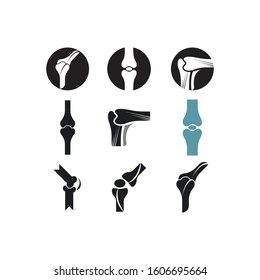 Bone human medical logo illustration vector