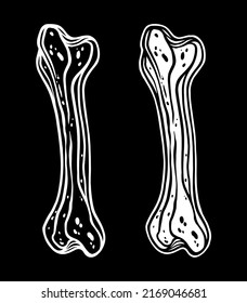 Bone icon art. Vector illustration
