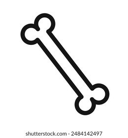 Bone icon black and white vector sign