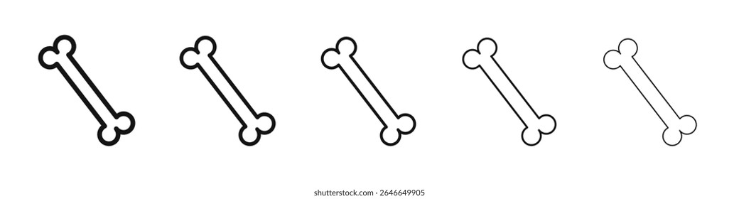 Bone icon black and white vector sign