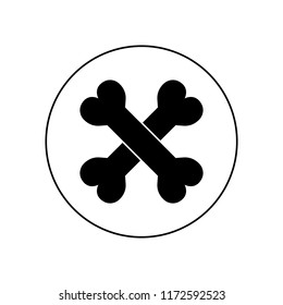 Bone icon in circle, logo on white background