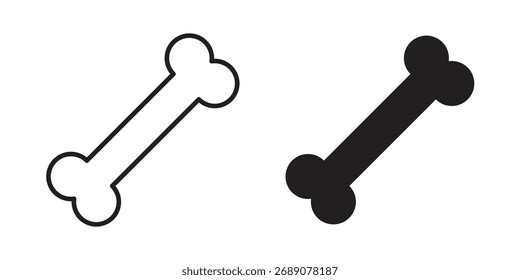 Bone icon clipart and lineart vector symbols