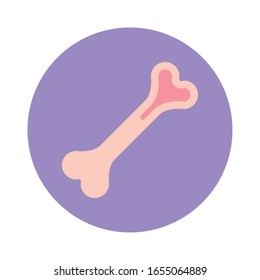 diseño de ícono óseo, persona humana, anatomía de la salud, biología y ciencia tema Vector ilustración