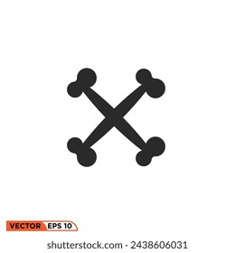 Bone icon design vector graphic of template, sign and symbol