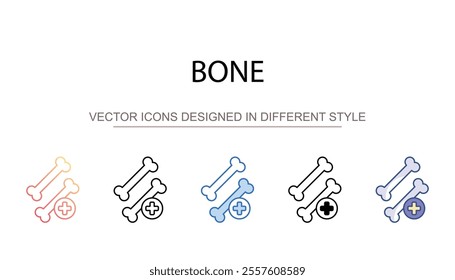 Bone icon design with white background stock illustration