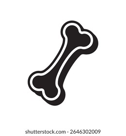 Bone icon. Dog bone silhouette.