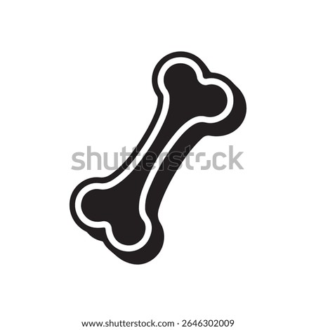 Bone icon. Dog bone silhouette.
