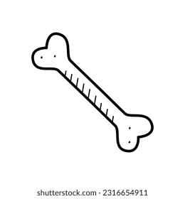 Knochensymbol doodle Vektorgrafik. Das Konzept des Futter für einen Hund oder behandelt ein Tier.