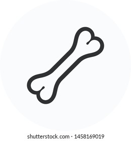 Bone icon, flat symbol vector design. Great for mobile app, web design, print materials, etc.