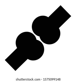 bone icon glyph vector design