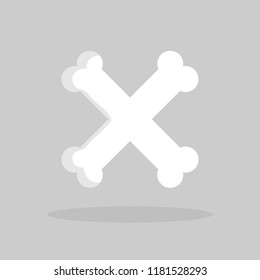 Bone icon, Halloween symbol, flat design template, vector illustration