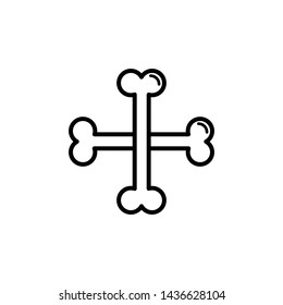 bone icon, illustration design template