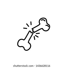 bone icon, illustration design template