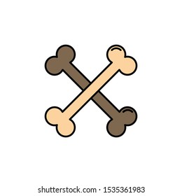 bone icon, illustration design template