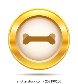 Bone icon. Internet button on white background. EPS10 vector. 