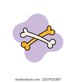 Ícone de osso islote branco fundo vetor ilustração stock