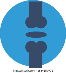 Bone icon isolated on abstract background
