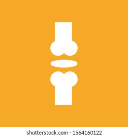 Bone icon isolated on abstract background
