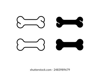 Bone icon isolated on white background.