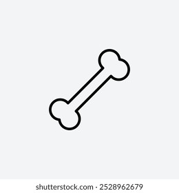 Bone icon isolated on the white background.