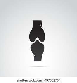 Bone icon isolated on white background. Vector art.