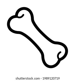 Bone icon isolated vector illustration. High quality black style vector icon