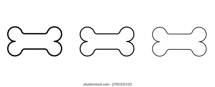 Bone icon linear style sign for mobile concept and web design.