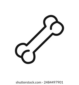Bone icon linear vector graphics sign