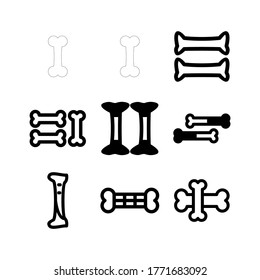 bone icon or logo isolated sign symbol vector illustration - Collection of high quality black style vector icons
