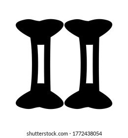bone icon or logo isolated sign symbol vector illustration - high quality black style vector icons

