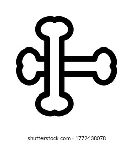 bone icon or logo isolated sign symbol vector illustration - high quality black style vector icons

