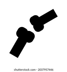 icono óseo o logotipo símbolo de signo aislado ilustración vectorial de alta calidad estilo negro iconos vectoriales
