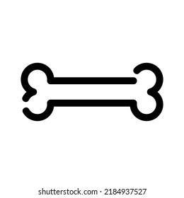 Knochensymbol oder Logo einzeln auf Zeichen, Vektorgrafik - qualitativ hochwertige Vektorsymbole mit schwarzem Hintergrund
