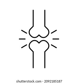 bone icon in modern flat design isolated on white background color editable