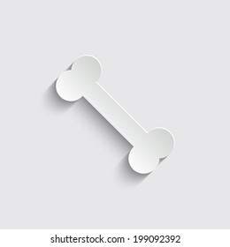 Bone icon on a grey background