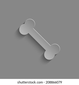 Bone icon on a grey background