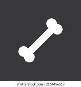 Bone icon on grey background