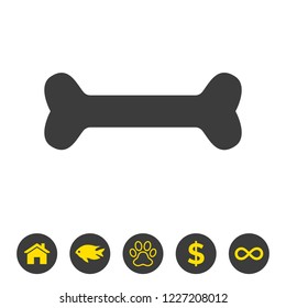 Bone icon on white background. Vector illustration