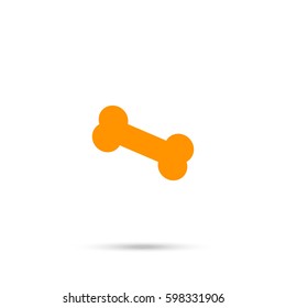 Bone icon. Orange icon