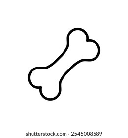 Ícone de osso Contorno definido em preto e branco