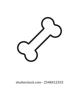 Bone icon outline set sign