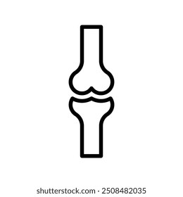 bone icon. Outline style design isolated on white background