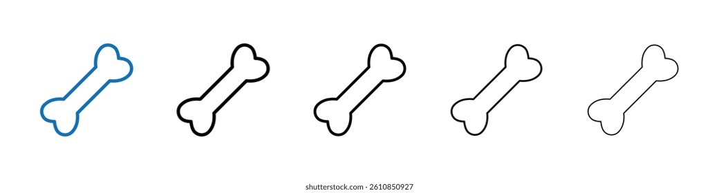 Bone icon Outline vector logo for web ui