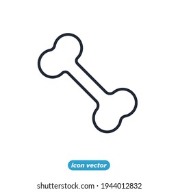 bone icon. pet bone symbol template for graphic and web design collection logo vector illustration