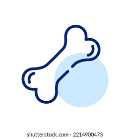 Bone icon. Pixel perfect, editable stroke line